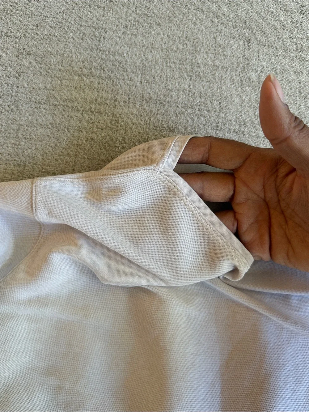 Lululemon Back in Action Organic Cotton Long Sleeve Shirt Cream Relaxed Fit